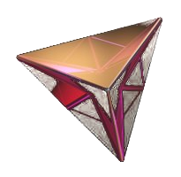 Glossy 3D pyramid, drag me